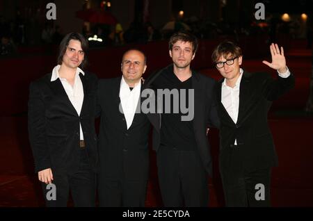 Julien Baumgartner, Lorant Deutsch, Guillaume Quatravaux and Ilan Duran Cohen arriving on red carpet for Le Plaisir De Chanter screening as part of the 3rd 'Rome Film Festival' in Rome, Italy on October 28, 2008. Photo by Denis Guignebourg/ABACAPRESS.COM Stock Photo