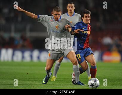 Barcelona's Bojan Krkic during a Champions League Soccer match, FC Barcelona vs Basel at the Camp Nou stadium in Barcelona, Spain on November 4, 2008. The match ended in a 1-1 draw. Photo by Steeve McMay/Cameleon/ABACAPRESS.COM Stock Photo