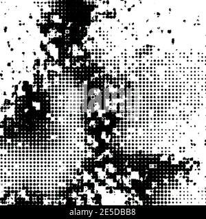 Abstract Dots Overlay Texture . Light Distressed Background with Halftone Effects. Ink Print Distress Background Stock Photo