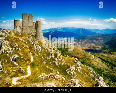 Rocca Calascio, l'Aquila, Abruzzo, Italy Stock Photo