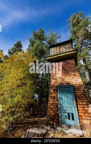 Sunny view with beautiful fall color along the Hope Valley in Lake Tahoe area at Nevada, USA Stock Photo