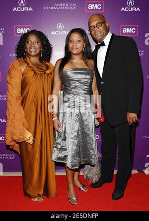 Samuel L. Jackson with wife LaTanya Richardson and daughter Zoe Jackson at the 23rd Annual American Cinematheque Awards, in Los Angeles, CA, USA on December 1, 2008. Photo by Lionel Hahn/ABACAUSA.COM Stock Photo