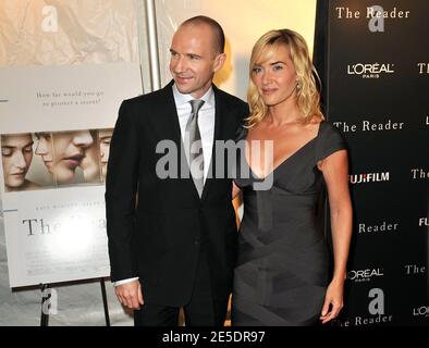 Actors Ralph Fiennes and Kate Winslet arriving at The Weinstein Company's 'The Reader' Premiere at The Ziegfeld Theater in New York City, NY, USA on December 3, 2008. Photo by S.Vlasic/ABACAPRESS.COM Stock Photo