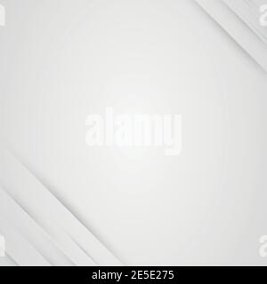 White vector panoramic background with wavy lines and shadows Stock Vector