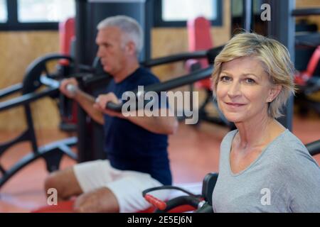 portrait of older patients in physiotherapy Stock Photo