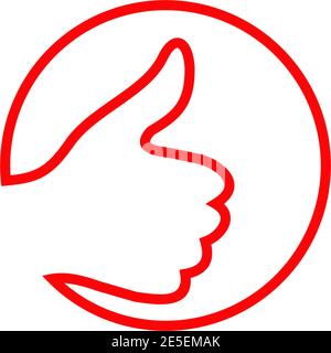 good rate logo with hand thumb up design vector template Stock Vector
