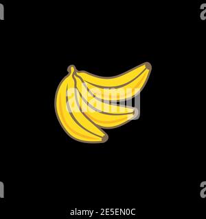 Banana fruit logo design vector template Stock Vector