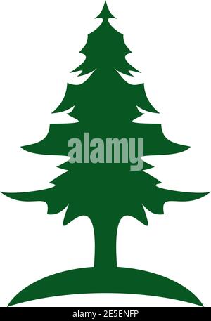 Pine tree logo design symbol vector template Stock Vector