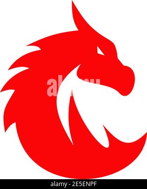 Dragon monster logo design vector template Stock Vector