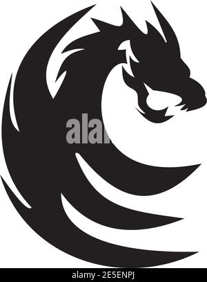 Dragon monster logo design vector template Stock Vector