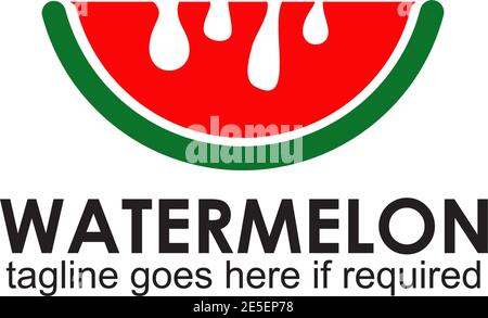 Watermelon fruit logo design vector template Stock Vector