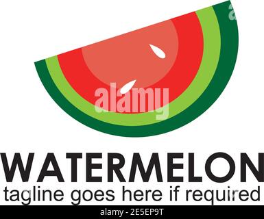 Watermelon fruit logo design vector template Stock Vector