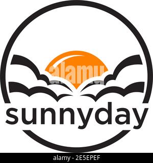 Sunny day logo design vector template Stock Vector