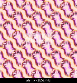 seamless abstraction arc form of colored stripes. Vector image. Stock Vector