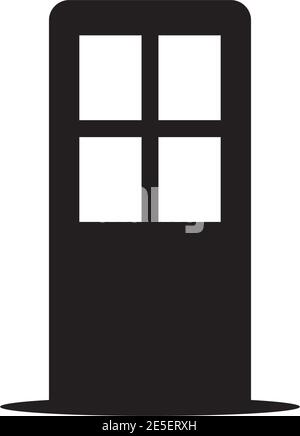 Door icon logo design vector template Stock Vector