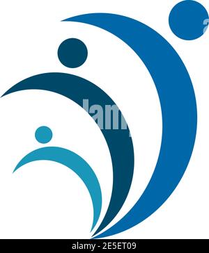 Human or people icon logo design vector template Stock Vector