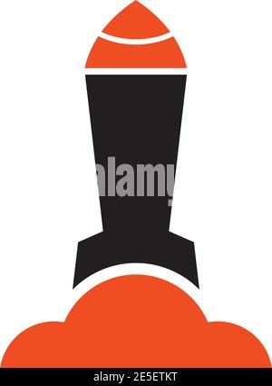 Rocket icon logo design vector template Stock Vector