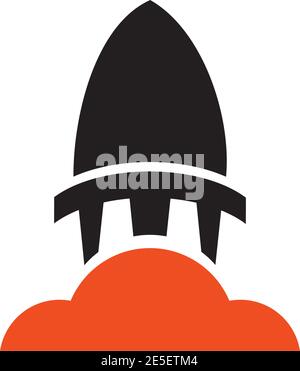 Rocket icon logo design vector template Stock Vector