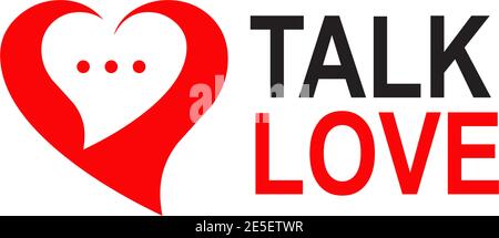 Love talk icon logo design vector template Stock Vector