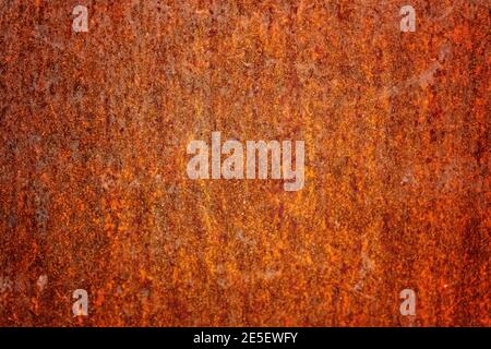 Iron wall covered with rust and corrosion paint Stock Photo