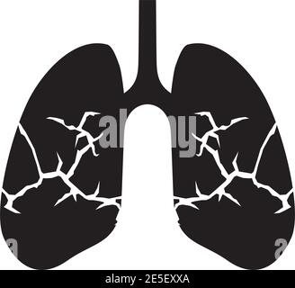Lung medical logo design vector template Stock Vector