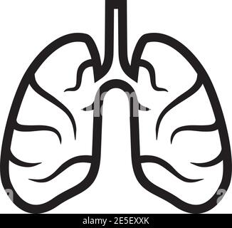 Lung medical logo design vector template Stock Vector