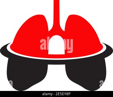 Lung medical logo design vector template Stock Vector
