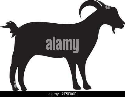 Goat animal logo design vector template Stock Vector