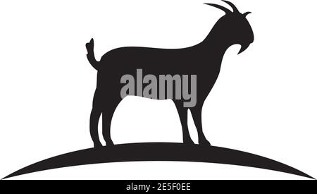 Goat animal logo design vector template Stock Vector