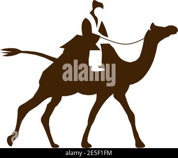Camel animal logo design vector template Stock Vector