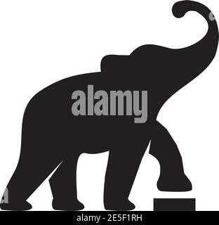Elephant animal logo design vector template Stock Vector