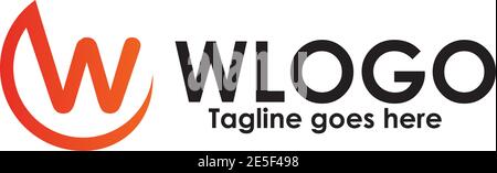 W letter initial logo design vector template Stock Vector