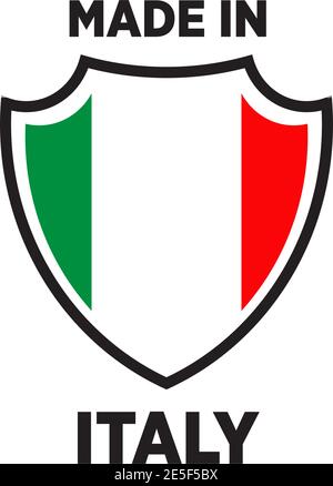Italian product emblem logo design vector template Stock Vector