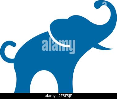 Elephant animal logo design vector template Stock Vector