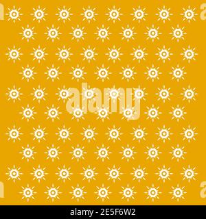 Seamless pattern with sun symbol design Stock Vector