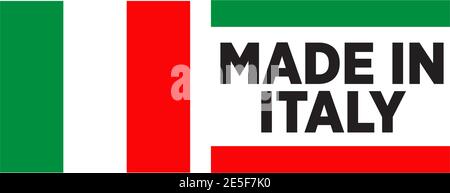 Italian product emblem logo design vector template Stock Vector