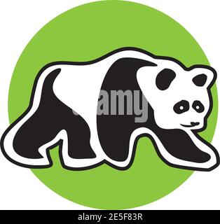 Panda animal logo design vector template Stock Vector