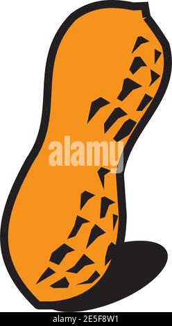 Peanut plant logo design  vector template Stock Vector