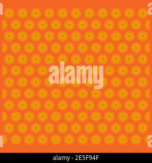 Seamless pattern orange fruit design template Stock Vector
