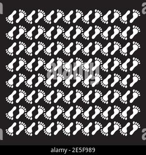 Seamless pattern design foot print vector template Stock Vector