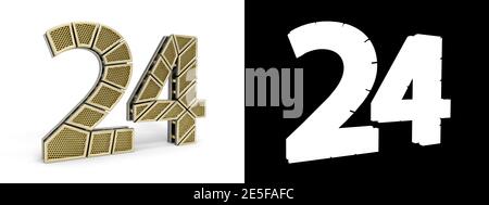 Premium Photo  Gold number 24 twenty four isolated white background shiny  3d number 24 made of gold 3d illustration