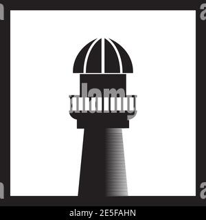 Lighthouse building logo design vector template Stock Vector