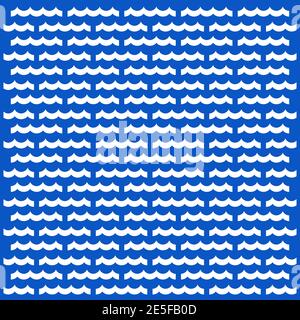 Seamless pattern of water wave design template Stock Vector