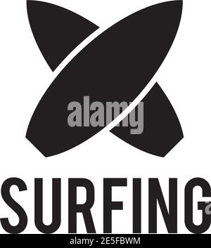 Surfer logo icon design vector template Stock Vector