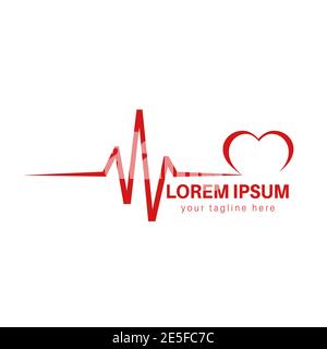 Cardiology doctor pharmacy logo design. Stock Vector