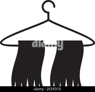 Wardrobe or fashion logo design with using hanger icon design Stock Vector