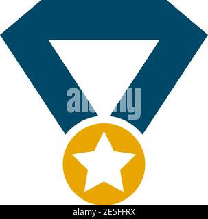 Medal icon logo design vector illustration template Stock Vector