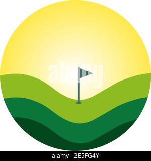 Golf club icon logo design inspiration vector template Stock Vector