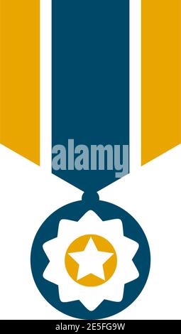 Medal icon logo design vector illustration template Stock Vector