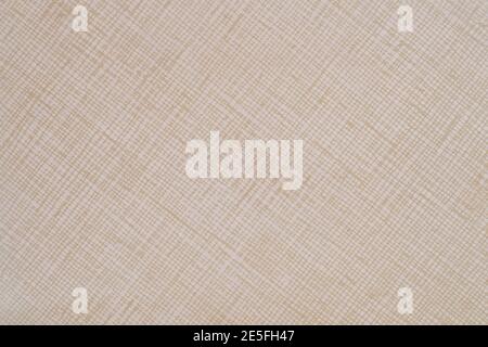 Texture of a sheet or woven fabric of beige color with light brown patterns Stock Photo
